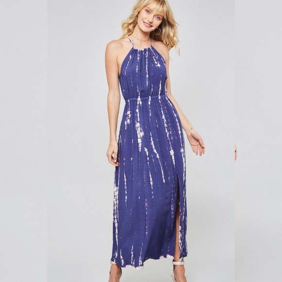 Dresses & Skirts - SALE Tie Dye Halter Maxi- NAVY